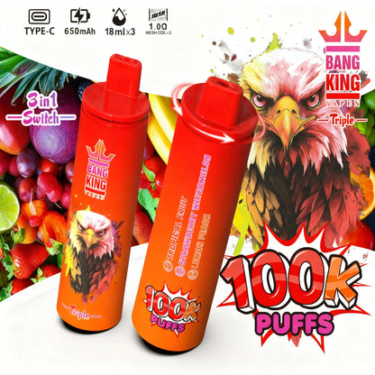 Bang King Triple 100K Puffs 3 in 1 Vape (10st - Box)