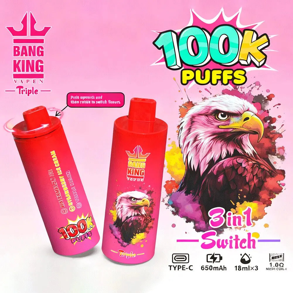 Bang King Triple 100K Puffs 3 in 1 Vape (10st - Box)