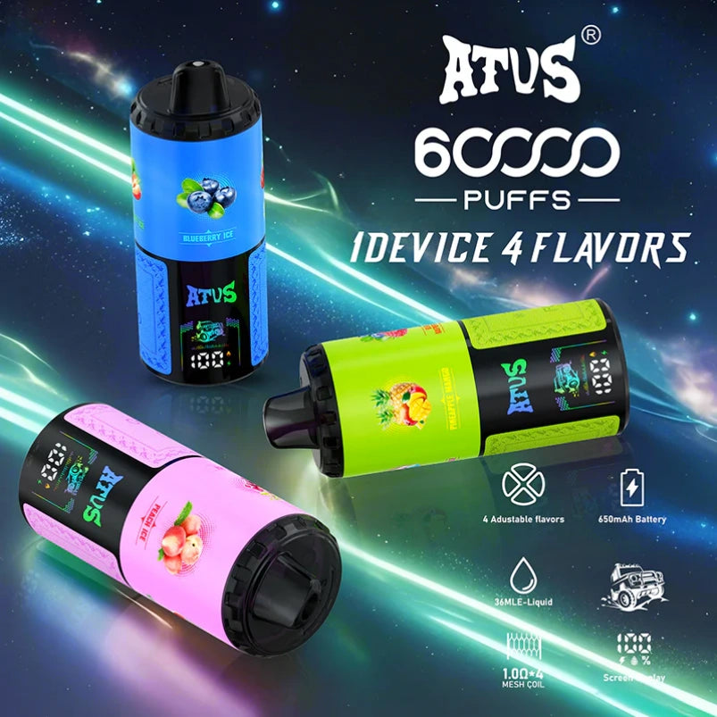 ATVS Warship 60000 Puffs 60k 4-in-1 Flavors Disposable Vape (10st - Box)