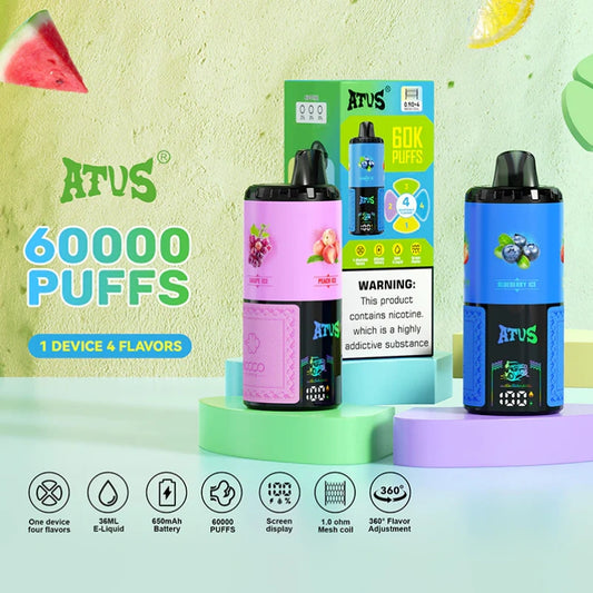 ATVS Warship 60000 Puffs 60k 4-in-1 Flavors Disposable Vape (10st - Box)