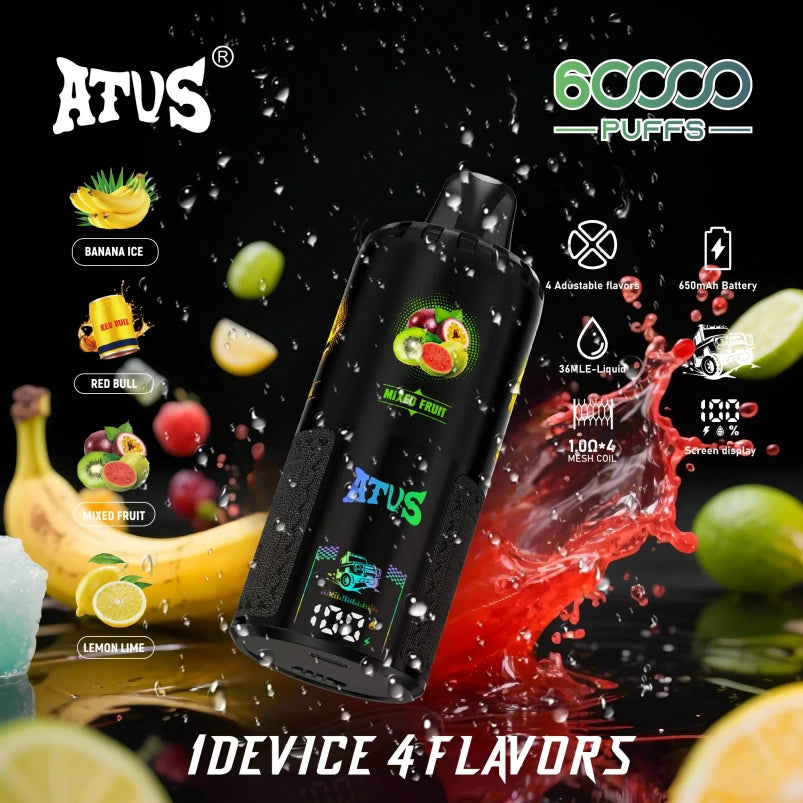 ATVS Warship 60000 Puffs 60k 4-in-1 Flavors Disposable Vape (10st - Box)