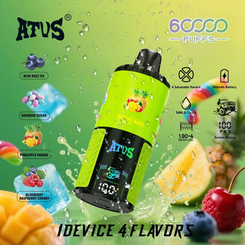 ATVS Warship 60000 Puffs 60k 4-in-1 Flavors Disposable Vape (10st - Box)