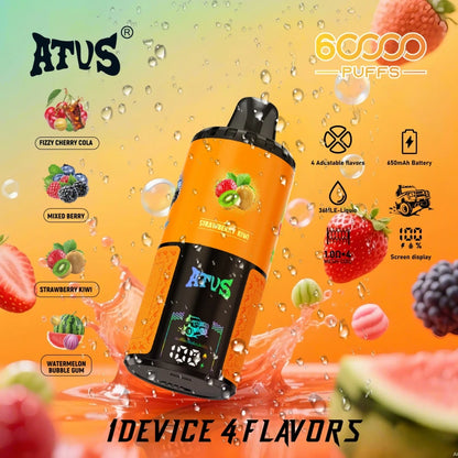 ATVS Warship 60000 Puffs 60k 4-in-1 Flavors Disposable Vape (10st - Box)