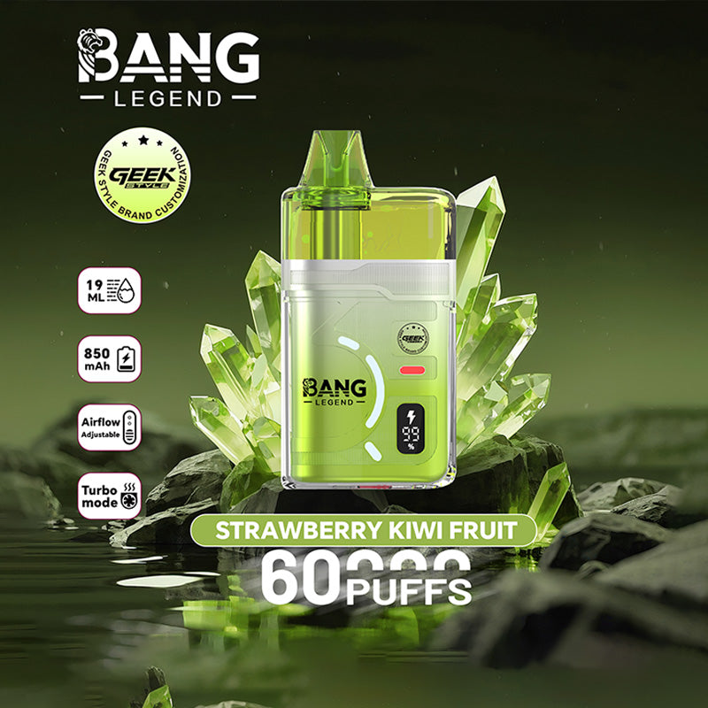 Bang Legend Geek 60K Clear Oil Window Vape – Justerbart luftflöde (10st - Box)