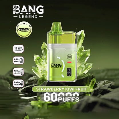 Bang Legend Geek 60K Clear Oil Window Vape – Justerbart luftflöde (10st - Box)
