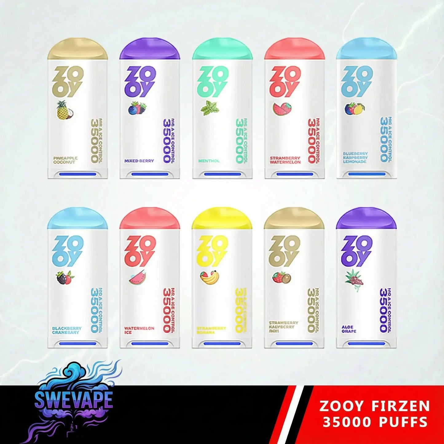 ZOOY FIRZEN 35000 Puffs 35K Adjustable Nicotine Disposable Vape (10st - Box)