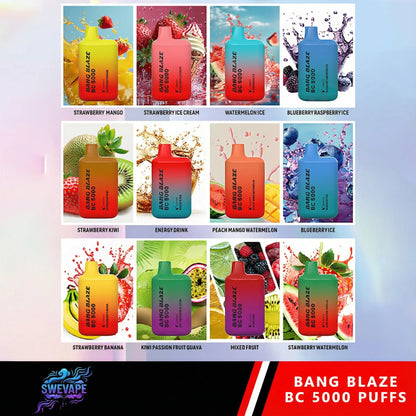 Bang Blaze BC 5000 Puffs - Smooth 5K Rechargeable Disposable Vape (10st - Box)