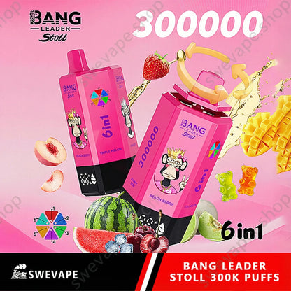 Bang Leader Stoll 300K – 6 i 1 smaker Disposable Vape ) (10st - Box) (2st Minst eller mer)