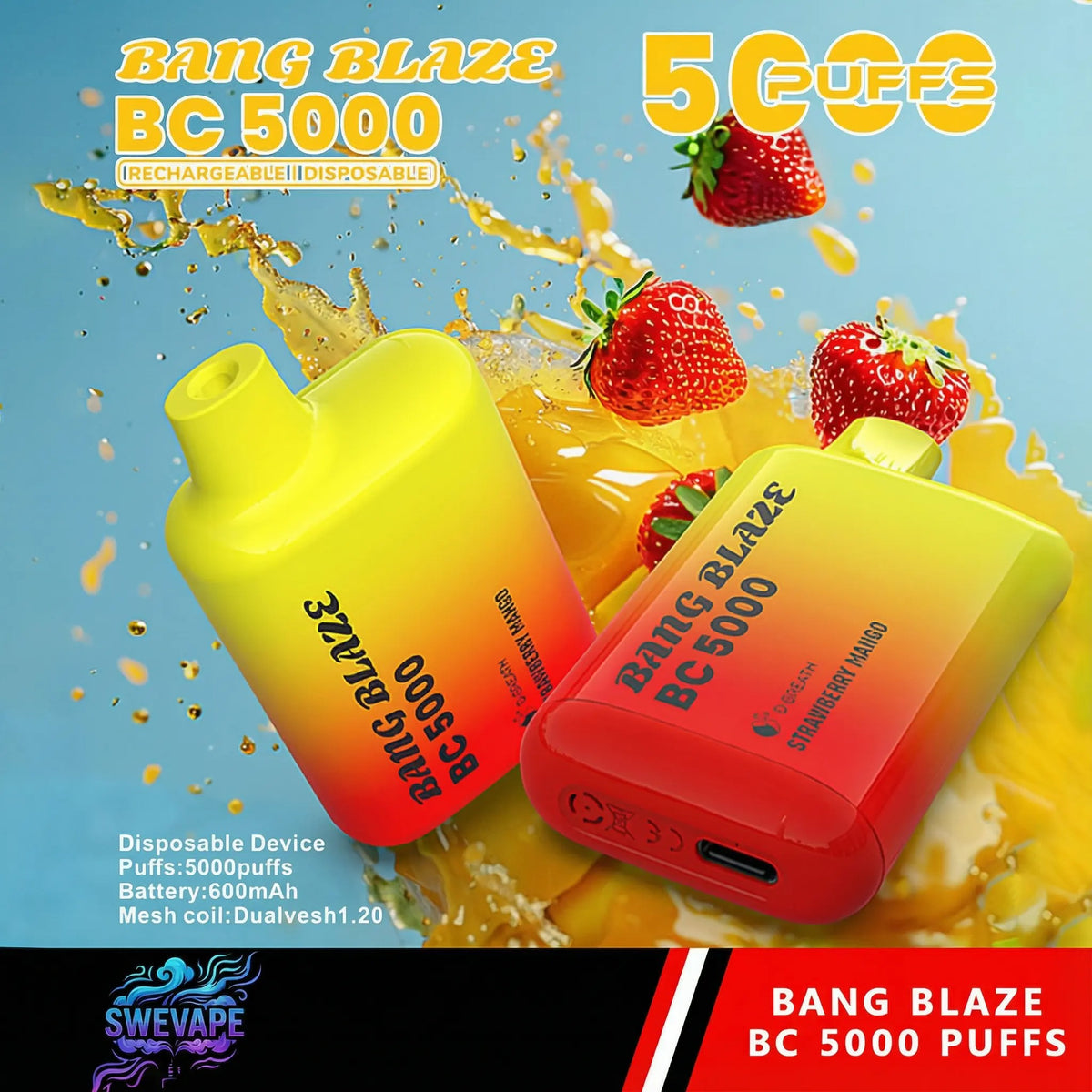 Bang Blaze BC 5000 Puffs - Smooth 5K Rechargeable Disposable Vape (10st - Box)