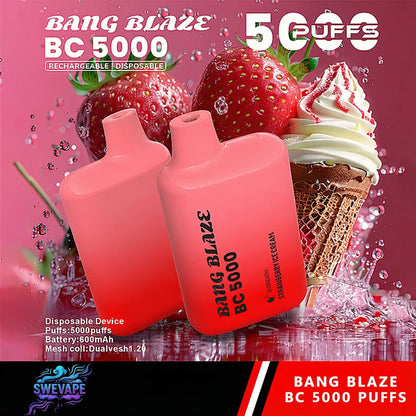 Bang Blaze BC 5000 Puffs - Smooth 5K Rechargeable Disposable Vape (10st - Box)