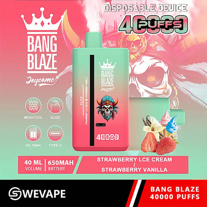 Bang Blaze 40000 Puffs 40k Double Flavors Disposable Vape (10st - Box) (2st Minst eller mer)