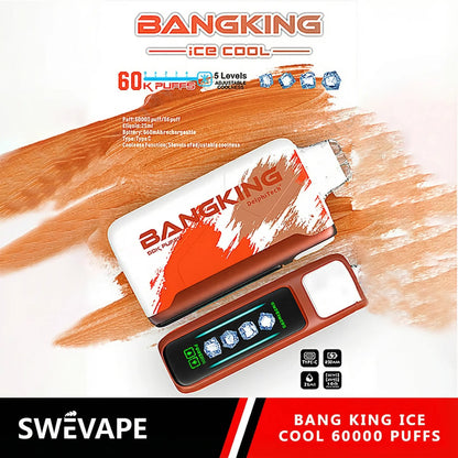 Bang King Ice Cool 60000 Puffs Justerbar svalhet engångsvap (10st - Box)
