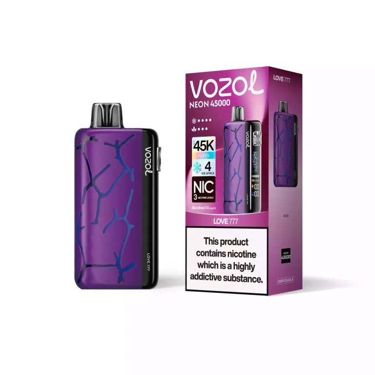 Vozol Neon 45000 Puffs 45K Justerbar isnivå engångsvape (10st - Box)
