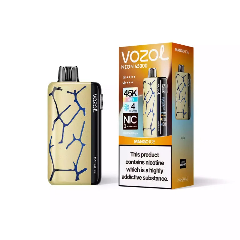 Vozol Neon 45000 Puffs 45K Justerbar isnivå engångsvape (10st - Box)