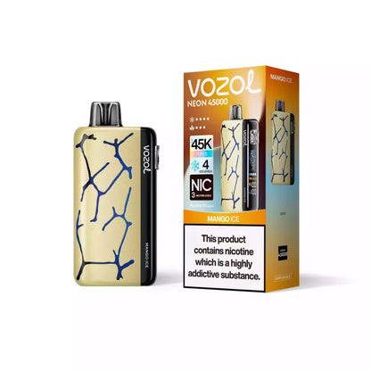 Vozol Neon 45000 Puffs 45K Justerbar isnivå engångsvape (10st - Box)