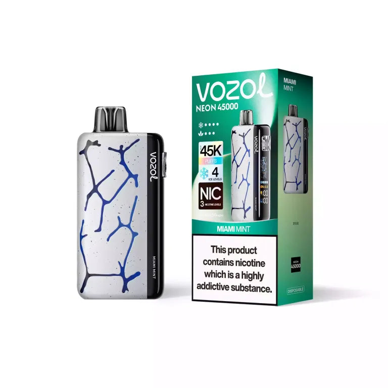 Vozol Neon 45000 Puffs 45K Justerbar isnivå engångsvape (10st - Box)