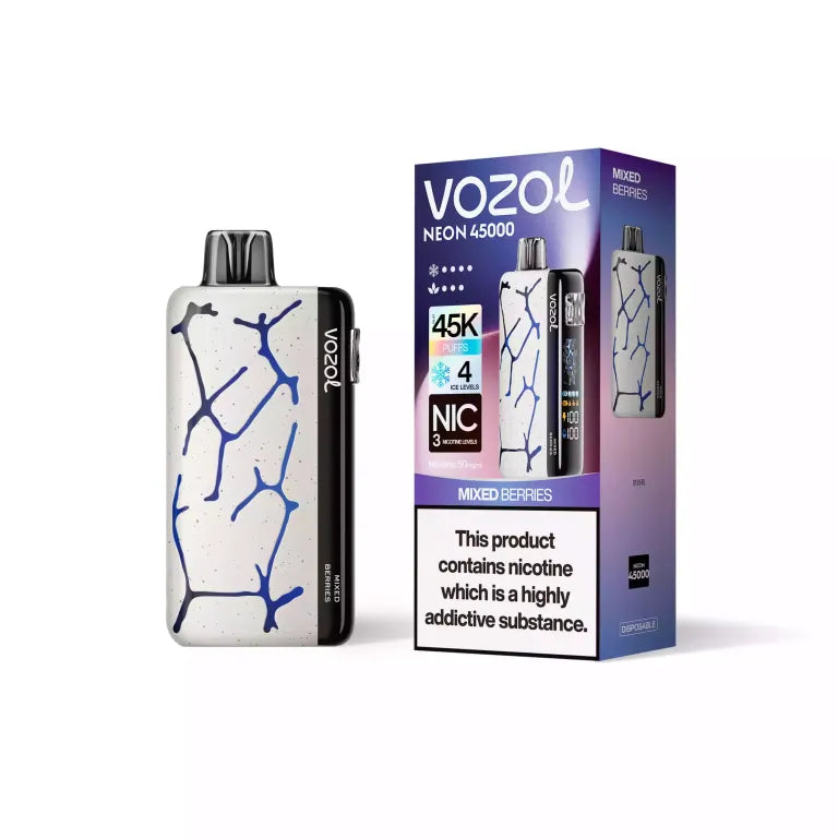 Vozol Neon 45000 Puffs 45K Justerbar isnivå engångsvape (10st - Box)