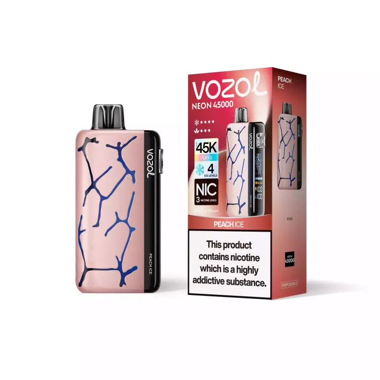 Vozol Neon 45000 Puffs 45K Justerbar isnivå engångsvape (10st - Box)