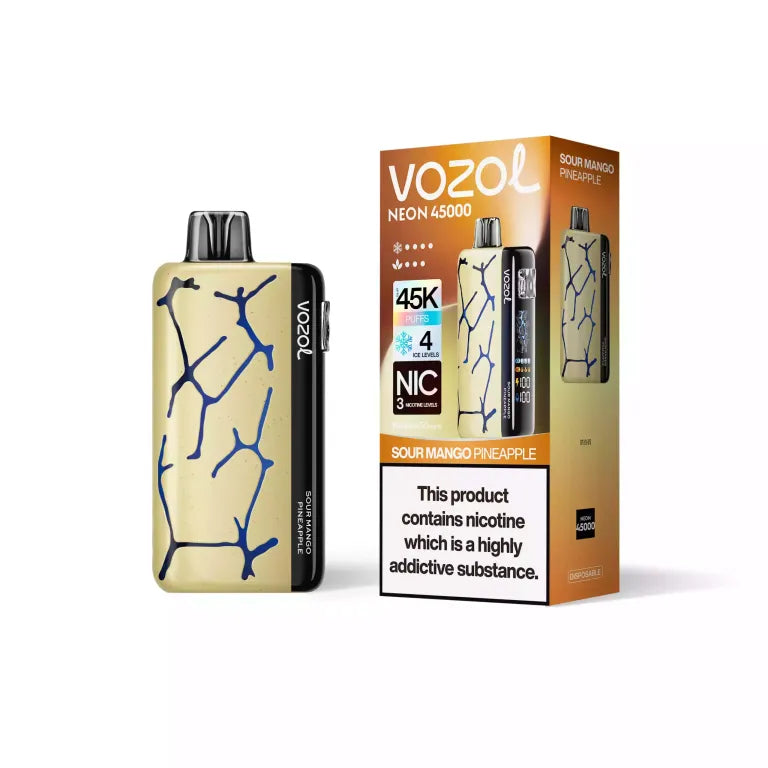 Vozol Neon 45000 Puffs 45K Justerbar isnivå engångsvape (10st - Box)