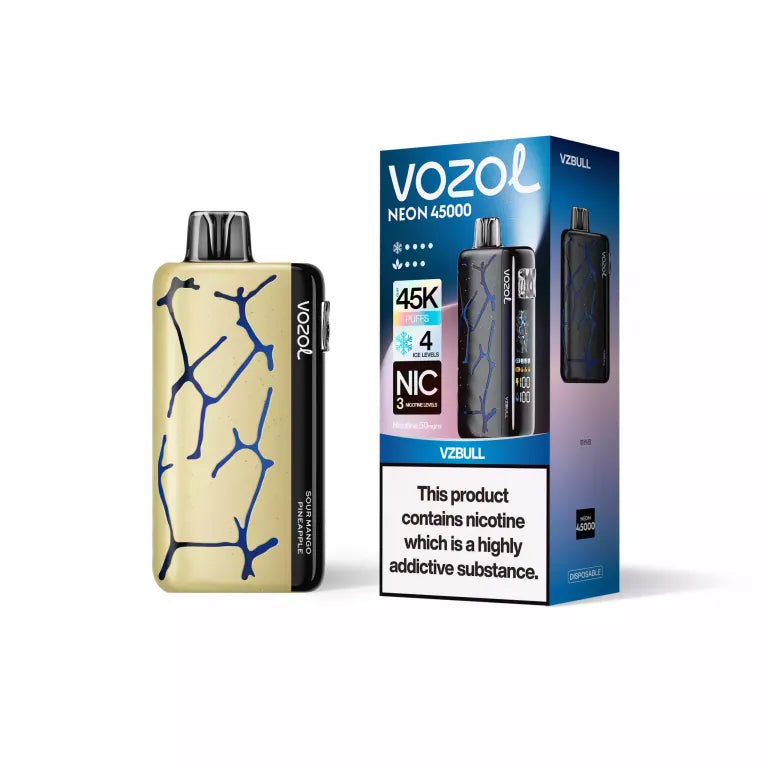 Vozol Neon 45000 Puffs 45K Justerbar isnivå engångsvape (10st - Box)