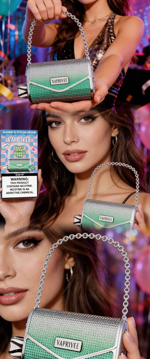 Vape 50000 Puffs 50k Disposable Vape – LED-display Diamond Handbag Style Design (10st - Box)